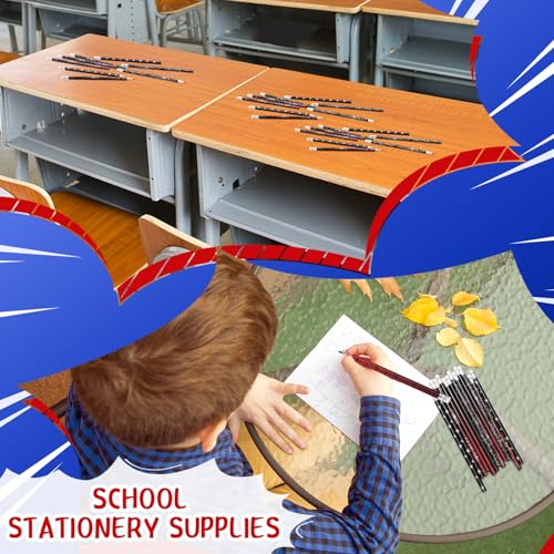 Teling 48 Pcs Spider Pencils Theme Party Favors Fun Spider Web Pencils in Bulk with Eraser Wooden Number 2 Graphite Stationery Kits for Students Back to School Classroom Birthday Supplies - style: Spider Theme