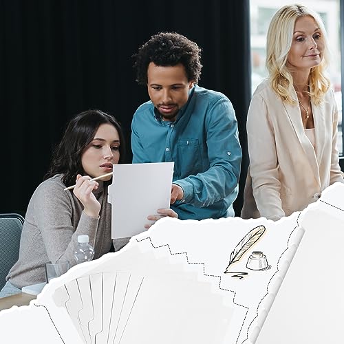 Harloon 30 Set 3 Ring Binder Dividers with 8 Tabs, 8.5x11 Blank Index Binder Bulk,1/8 Cut Tab Cardstock 3 Hole Punch 230 GSM Heavyweight Writable Subject Page Dividers for Office School (White) - size: White