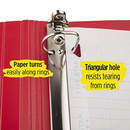 Five Star Loose Leaf Paper, 3 Hole Punched, Reinforced Filler Paper, College Ruled, 11" x 8-1/2", 100 Sheets/Pack, 12 Pack (72855)