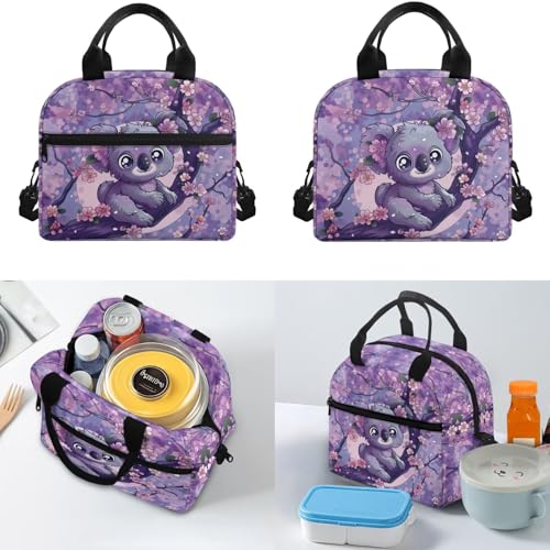 Cute Koala Backpack for Girls Boys Kids Backpack with Lunch Box Water Bottle Pouch and Zipper Pencil Case 4PCS Set Bookbag with Pockets for School 17 inch Large Capacity School Bag Gifts - color: Cute Koala