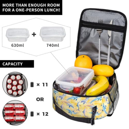 Dolphin Lunch Bag 10In | Insulated Lunch Box Reusable Tote Bag For Picnic Office For Women Men - color: Style 1