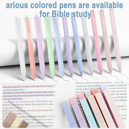 Bible Cover Case Study Supplies for Women Gifts Large Bible Cover with Highlighters Pens Tabs Cute Quilted Carrying Case Journal Kit Accessories Christian Gifts Sticky Notes C - color: Bc