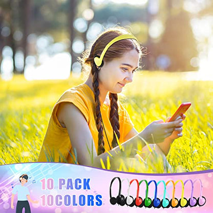 Type C Kids Headphones Bulk 5 Pack for Classroom School Students, USB C Wired Headphones Class Set for Boys Girls Adults Tablet Smartphones(5 Mixed)
