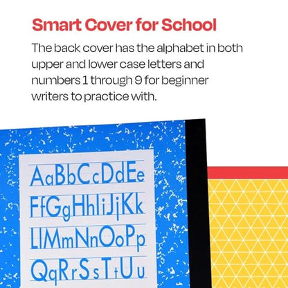 School Smart Skip-A-Line Ruled Composition Book, Grade 2, Blue, 48 Pages - size: 24 Sheets/48 Pages - Grade 2