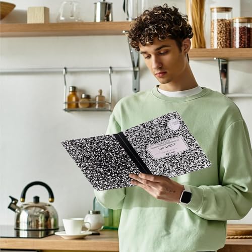 960 Pack (Pallet) EPI College Ruled Composition Notebook Bulk, 200 pages (100 Sheets), 9-3/4 x 7-1/2, Black Marble, Bulk School Supplies, Heavy Duty, Durable Office Notebooks, Sturdy Sewn Binding - size: Pack of 960, style: College Ruled
