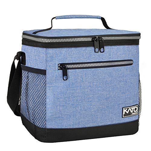 Tirrinia Insulated Lunch Box for Men/Women, Leakproof Lunch Bag for School Work, Enlarge Lunch Tote Kids Boys Girls Back to School, Soft Reusable Cooler Office Picnic Work Beach Camping with Shoulder - color: Light Blue, size: Large - 10.5L