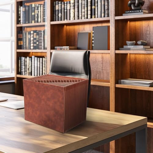 Smead Tuff Accordion File Organizer, Office Supplies, Alphabetic (A-Z) Desk Organizer, Letter Size, Premium Vegan Leather, Office Desk Accessories (73786) - size: Letter, style: A-Z Index, Poly, Letter Size