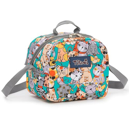 NEW TILAMI Kids Lunch Bag Double Insulated for tilami Rolling Backpack Girls Boys forTravel School Picnic, Punk Cat - color: Punk Cat