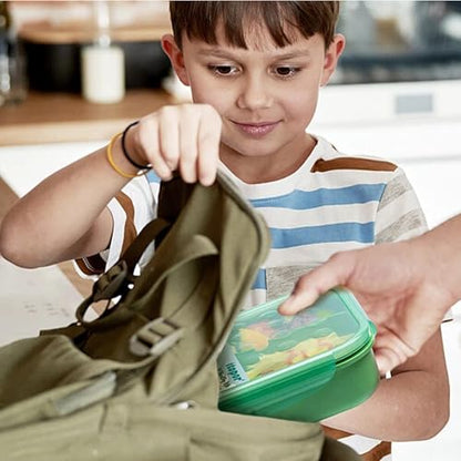 Itopor Bento Box for Kids & Adults, Lunch Box 46 oz, Sage Green | Wheat straw material, BPA-free, leakproof, 3 compartments, microwave & dishwasher safe, for school, office & travel - color: Sage Green