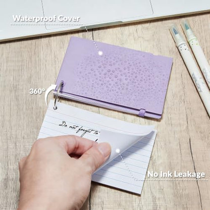 NEEWAY Ruled Index Cards with Ring 3x5 Inches, 200 Count Note Cards Lined, Flash Cards with Rings for Studying, Home and Office (Pastel) - color: Pastel