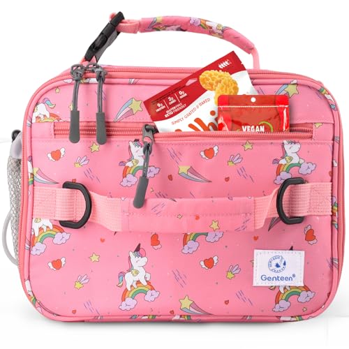 CaCTOUR Lunch Box Kids, Expandable Insulated Lunchbox for Girls Boys,Soft Cooler Bag with Strap,Back to School Thermal Reusable Lunch Bag for Work School Picnic (Rainbow) - color: Rainbow