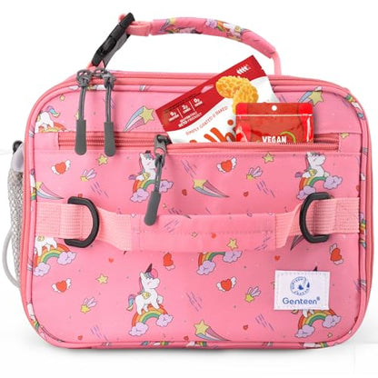 CaCTOUR Lunch Box Kids, Expandable Insulated Lunchbox for Girls Boys,Soft Cooler Bag with Strap,Back to School Thermal Reusable Lunch Bag for Work School Picnic (Rainbow) - color: Rainbow