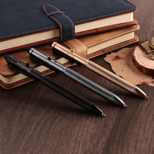 SMOOTHERPRO Gold Bolt Action Stylus Pen, Compatible with Parker Refill | Ballpoint Stylus Pen for Touchscreens Compatible with Parker and Fisher Space Spr4 Refills for Office Writing and EDC. - color: Gold
