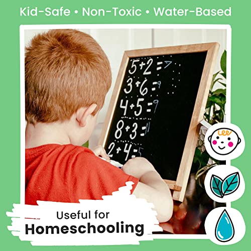Chalkola White Chalk Markers - White Dry Erase Liquid Chalk Pens for Chalkboard, Blackboard, Window, Bistro, Car Glass, Board, Signs - 3mm Reversible Bullet & Chisel Point - color: White - 3mm (6 Pack)