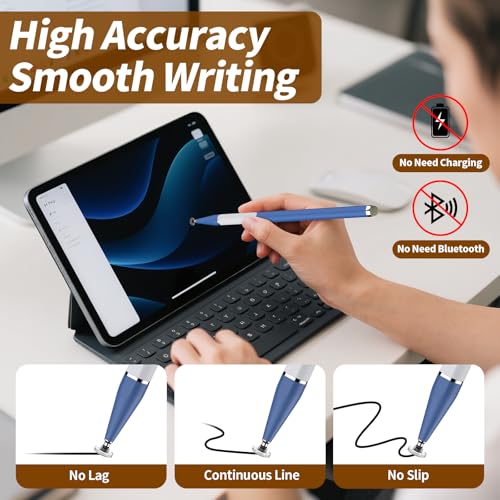 Bopomofo Stylus Pen for Touchscreen,3PCS 2-in-1 Magnetic Stylus Pen | High Sensitivity & Precision Stylus,Extended Pen Body Design,Compatible with Touch Screens(6 Tips+2 Magnetic Sheets) - color: Blue/Light Green/Dark Green