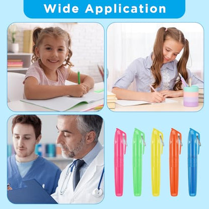 120 Pcs Mini Highlighters with Key Ring, 5 Vibrant Colors (Blue, Green, Yellow, Orange, Pink) – Compact, Quick-Dry & Portable Highlighter Pens for Learning, Office & Home