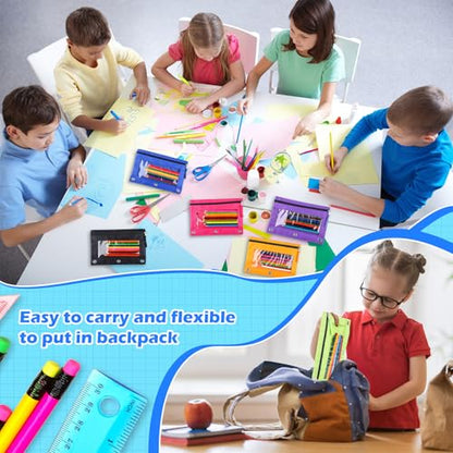 Zhehao 100 Pcs Zipper Binder Pencil Pouches:3 Ring Binder Pencil Pouches with Zipper Window Bulk Clear Pen Bags Case for Office School Classroom Supplies(Single Layer,8 Colors) - color: Delicate Color, style: Single Layer