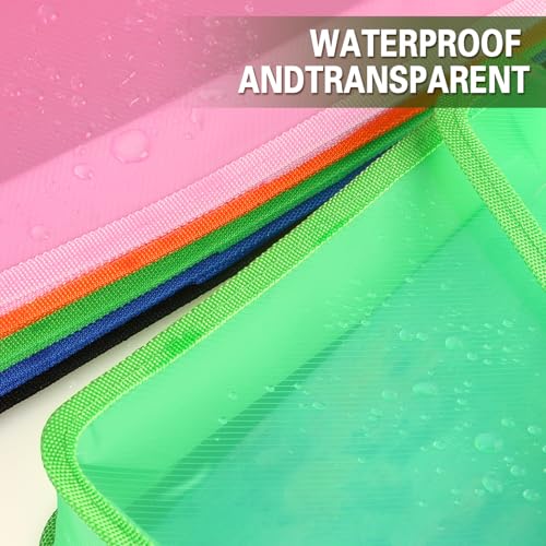 Tamaki Plastic Expanding File Folder, Fit Letter/A4 Size, Green, 1 Pack | Transparent Envelopes with Snap Closure, No Dividers, Large Capacity - color: Green