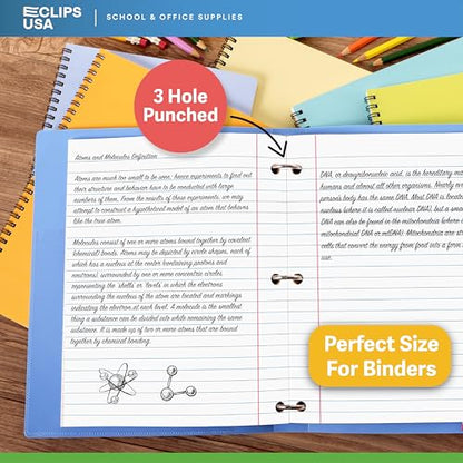 Wide Ruled Loose Leaf Paper Wide Ruled Notebook Paper Lined Writing Filler Paper 10.5” x 8” 56 gsm 900 Sheets 150 Sheet Per Pack (6 Pack) - size: 6 Pack
