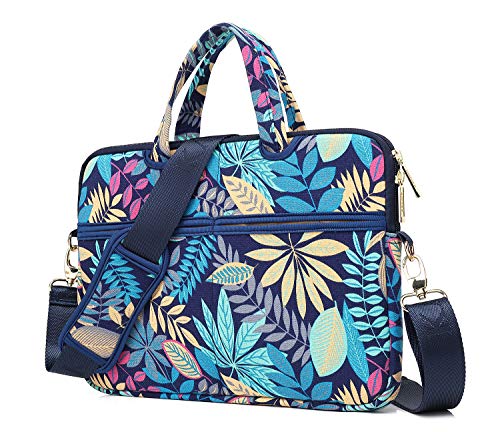 kayond Forest Series Bule Patten Waterproof Laptop Shoulder Messenger Bag Case Sleeve for 15 Inch 15.6 Inch Laptop - color: Forest Series Bule, size: 15-15.6 inch