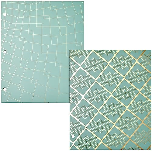 Paper Junkie School Folders with Pockets - 3-Hole-Punched Pocket Folders - Binder-Compatible File Holders - Durable Cardstock Organizers for Pastel School Supplies - 9.5 x 12 in 6-Pack