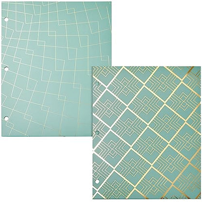 Paper Junkie School Folders with Pockets - 3-Hole-Punched Pocket Folders - Binder-Compatible File Holders - Durable Cardstock Organizers for Pastel School Supplies - 9.5 x 12 in 6-Pack