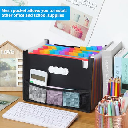 EOOUT Accordion File Organizer 36 Pockets, Letter A4 Size Expanding File Folder, Large Capacity Document Organizer with Blank Label for Office School