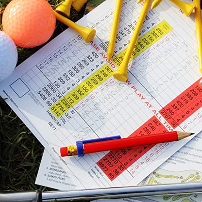 Outus 72 Pieces Golf Pencils Half Pencils with Eraser Mini Bulk Short #2 HB Pre Sharpened for Bridal Shower Wedding Office(Red) - color: Red