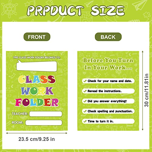 Outus 24 Pcs Students Classwork Pocket Folders Bulk Portfolio Take Home Folders Gifts for Classroom Home Office Students Teachers School Supplies - style: Classicl Style
