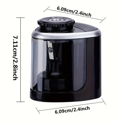 Electric Pencil Sharpener, Single Hole Automatic Sharpener for Standard Pencils, Portable Battery Operated (2 AA Not Included) for Kids School Office Home Art