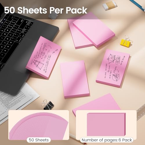 Index Cards 3x5 Inch, 300sheets, Flash Cards, Blank Pink Note Cards Paper For Studying, Schools Supplies, College, Office And Home Organization, Note Taking Supplies - color: Pink