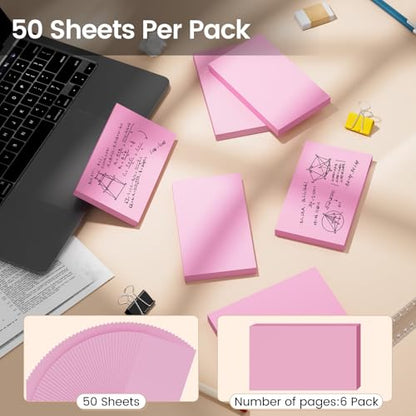 Index Cards 3x5 Inch, 300sheets, Flash Cards, Blank Pink Note Cards Paper For Studying, Schools Supplies, College, Office And Home Organization, Note Taking Supplies - color: Pink