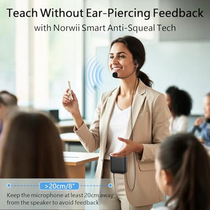 Bluetooth Voice Amplifier, Power Amplifiers, Portable Mini Wired Microphone Headset for Teacher Classroom & Outdoor Lectures, Teaching, Tour Guides, USB-C Rechargeable - 2000mAh, Black - color: Black-2000mAh
