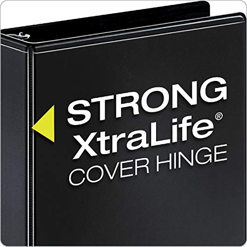 Cardinal Economy 3-Ring Binders, 4", Slant-D Rings, Holds 835 Sheets, ClearVue Presentation View, Non-Stick, Black, Case of 6 (90780) - color: Black, size: 4 Inch