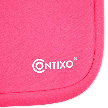 Contixo 7" Tablet Sleeve Bag - Fits 7-8" Kids Tablets, Protective Neoprene Cover with Accessory Pocket, Durable and Lightweight (Pink) - color: Pink