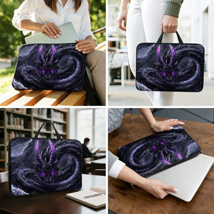 10" Laptop Sleeve with Handle, Black Dragon Water‑Resistant Tabet Carrying Case for 11 inch iPad 2025/11" iPad Air M3/ 11" iPad Pro M5 M4/ 11" Galaxy Tab S9 S8 / Lenovo Tab M11 - color: Black Dragon, size: 10-11 inch Devices
