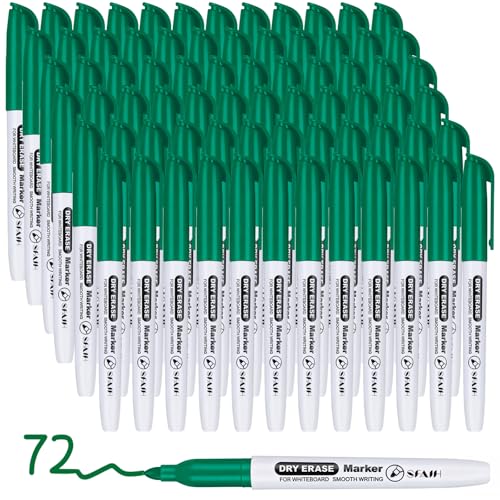 SFAIH Green Dry Erase Markers Fine Tip 72 Pack for Whiteboard - color: Green