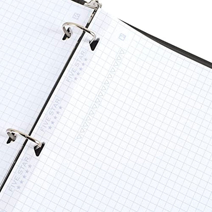 Five Star Loose Leaf Paper + Study App, 3 Pack, Notebook Paper, Graph Paper, Reinforced Filler Paper, Fights Ink Bleed, 8.5 x 11, 80 Sheets per Pack (170027) - size: 3 Pack, style: 80 Sheets
