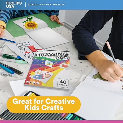 Sketch Book for Kids, Drawing Pad for Kids, Drawing Paper, Sketch Pad for Kid, Kid Sketch Book (9 x 12, 40 Sheets) (48) - size: 48 Pack