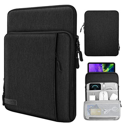 TiMOVO 9-11" Tablet Sleeve Multi-Pocket for iPad A16 Tab, Black | Protective Carrying Bag with Multi Pockets, Fits iPad 11" A16 2025, 10th Gen 10.9"/10.2", Air 11/5th/4th, Tab A9+ 11" - color: Black, size: 9-11 Inch