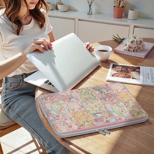 iCasso Laptop Sleeve 15.6 inch, Compatible with MacBook Air 15 inch, Cute Shockproof Laptop Case 15.6'', Slim Protective Travel Carrying Case for MacBook Pro 16, Lenovo Dell Asus HP, Pink - color: A-Pink Puzzle, size: 15-16 Inch