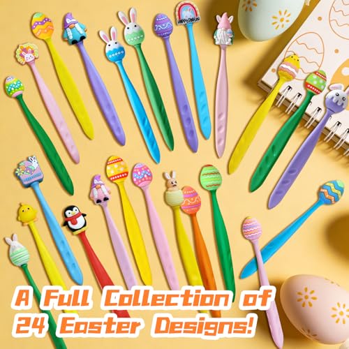 24 Pcs Easter Day Erasers Cute Erasers Bulk Pencil Eraser for Easter Basket Stuffers Party Favors Easter Egg Fillers Hunt (Easter) - style: Easter