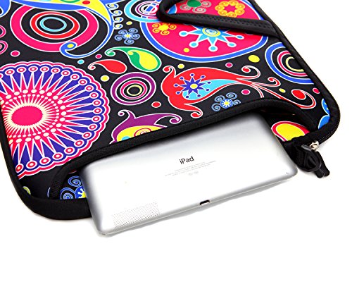 14-Inch Laptop Shoulder Bag Sleeve Case With Handle For 13" 13.3" 14" 14.1" Netbook/Macbook Air Pro (Classic Colourful) - color: Classic Colourful
