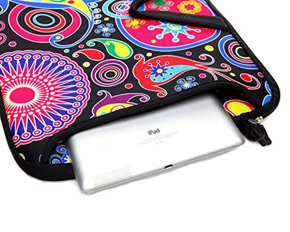 14-Inch Laptop Shoulder Bag Sleeve Case With Handle For 13" 13.3" 14" 14.1" Netbook/Macbook Air Pro (Classic Colourful) - color: Classic Colourful