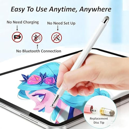 3in1 Stylus Pen for Samsung Galaxy Tab A11+/A11/A9+/A9/A8+/A8 Universal Android Pen Compatible with iOS/Microsoft/Android Tablet and Phones All Touch Devices (3in1 Black) - color: 3in1 Black