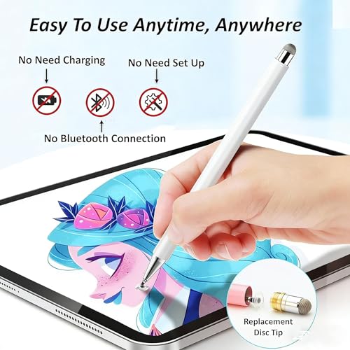 3in1 Stylus Pen for Samsung Galaxy Tab A11+/A11/A9+/A9/A8+/A8 Universal Android Pen Compatible with iOS/Microsoft/Android Tablet and Phones All Touch Devices (3in1 Rosegold) - color: 3in1 RoseGold