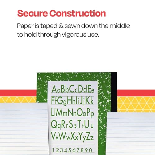 School Smart Skip-A-Line Ruled Composition Book, Grade 1, Green, 48 Pages - size: 24 Sheets/48 Pages - Grade 1