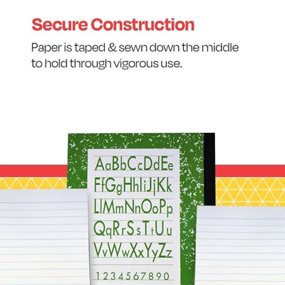 School Smart Skip-A-Line Ruled Composition Book, Grade 1, Green, 48 Pages - size: 24 Sheets/48 Pages - Grade 1