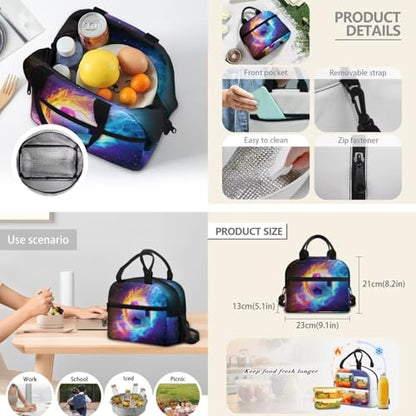 Flaming Soccer Backpack for Boys Girls 4-18 Kids Backpack with Lunch Box and Aesthetic Pencil Case 4 in 1 Set Bookbag for Elementary Kindergarten Large Capacity School Bag with Compartments - color: Flame Soccer