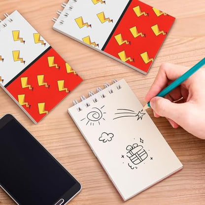 Joottuan 24 Pack Mini Cartoon Notebooks Anime Spiral Pocket Notepads Animation Portable Notebooks for Kids Teacher Classroom Office Birthday Party Favors